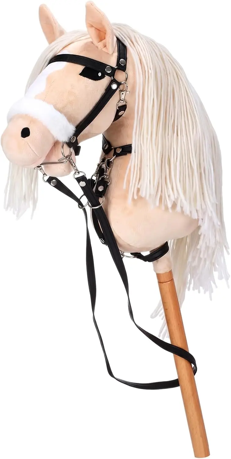 Handmade Plush Hobby Horse Stick Horse, 30 Inch, Adult Size