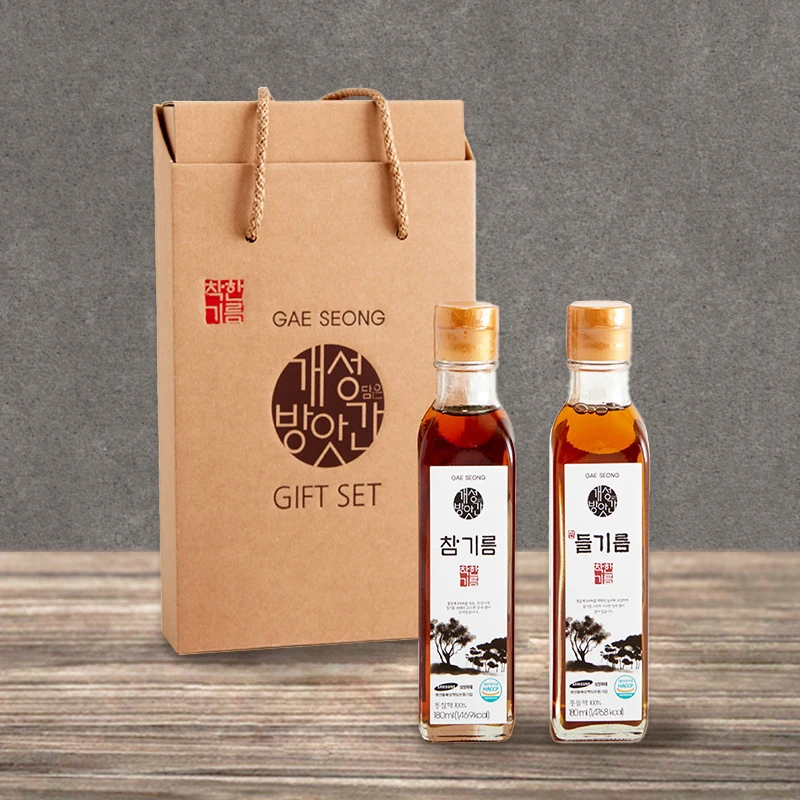 Sesame oil oil oil Gift Set 2 kinds of Chuseok gifts