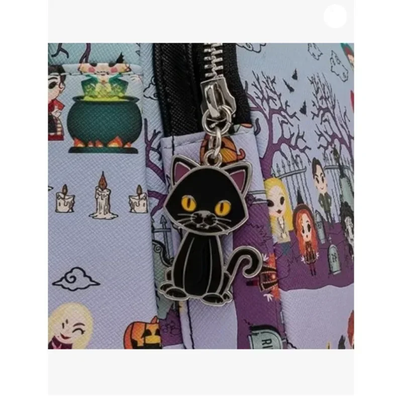 MINISO Disney Surrounding Cute Crazy Witch Backpack Mochila PU Leather Pack Travel Girls Baby Handbag for Girls Shoulder Bag