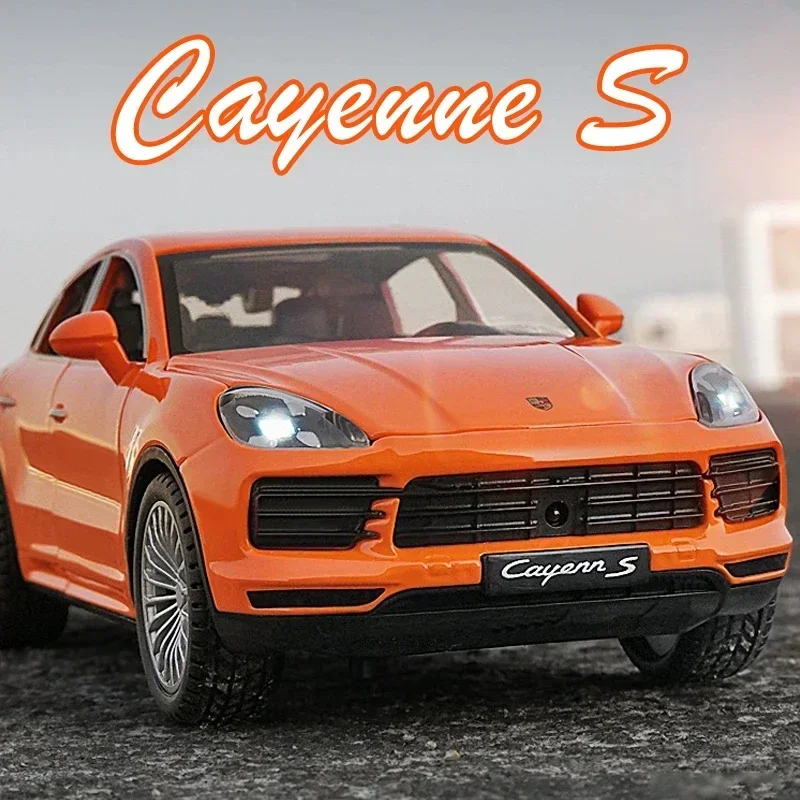 1:24 Scale Cayenne S Alloy Car Model Diecast Car Sound Light Car Lovers Collection Kids Birthday Gift Metal Boys Toys