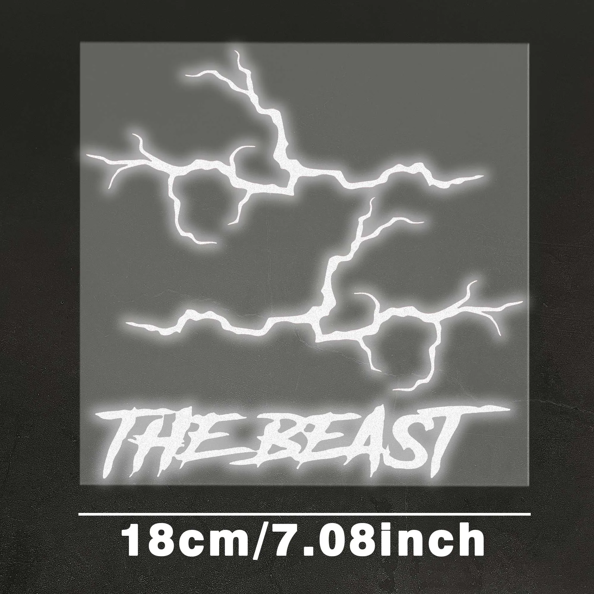THE BEAST and Lightning motorcycle decorative sticker, waterproof and self-adhesive, suitable for helmets, motorcycle fuel tanks