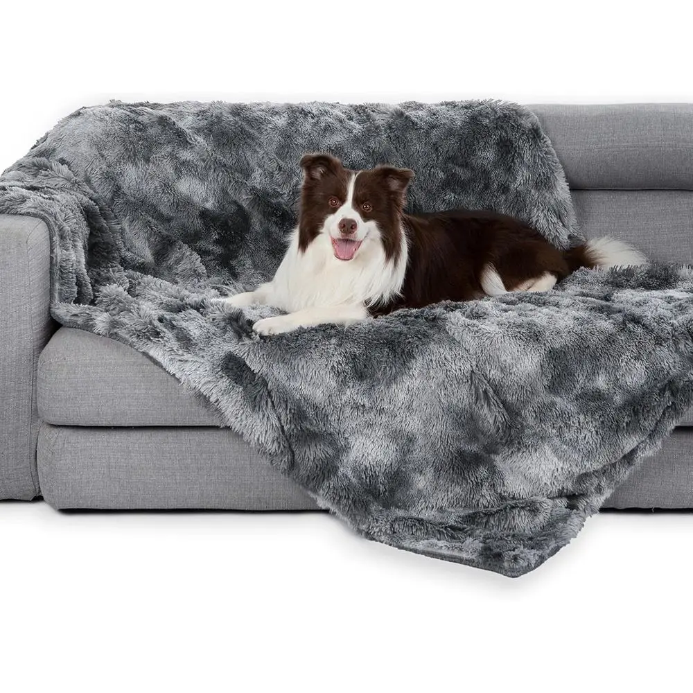 

Waterproo Dog Blanket or Couch & urniture Protection - Super Sot Reversible Throw or Large Dogs & Cats, Calming Washable ur & Sh