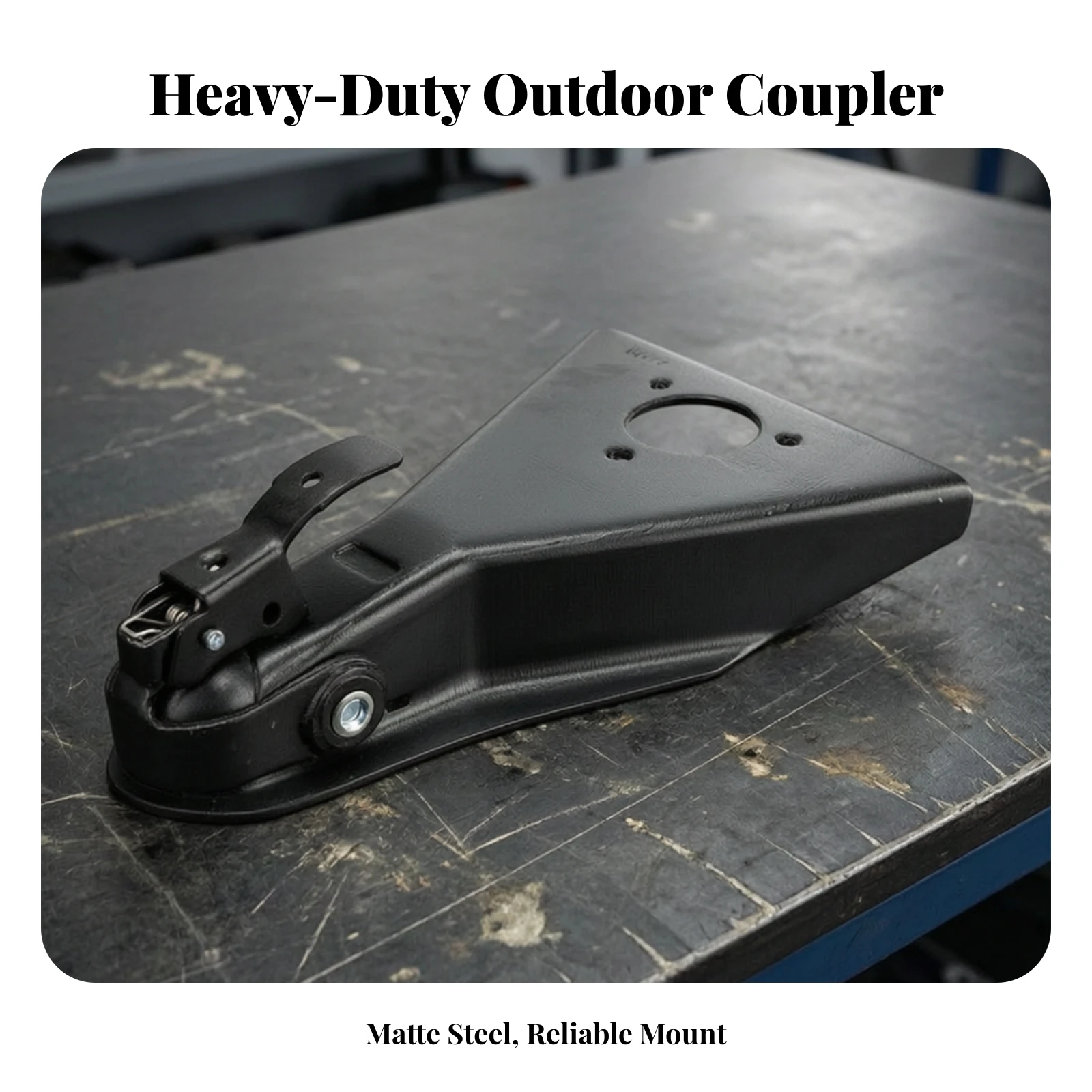 Triangular Frame Trailer Coupler Heavy-Duty 2-Inch Hitch Coupler Hardware Rust-Resistant Long-Lasting for RV Owners, Towing