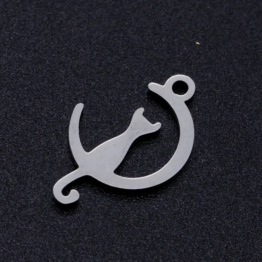 10pcs/lot 316 Stainless Steel Hamsa Hand Charm Pendant  Wholesale Jewellery Making DIY Jewelry