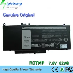 New Genuine Original R0TMP 7.6V 62Wh Laptop Battery for Dell Latitude E5450 E5550 ROTMP CN-0FDX0T FDX0T WTG3T