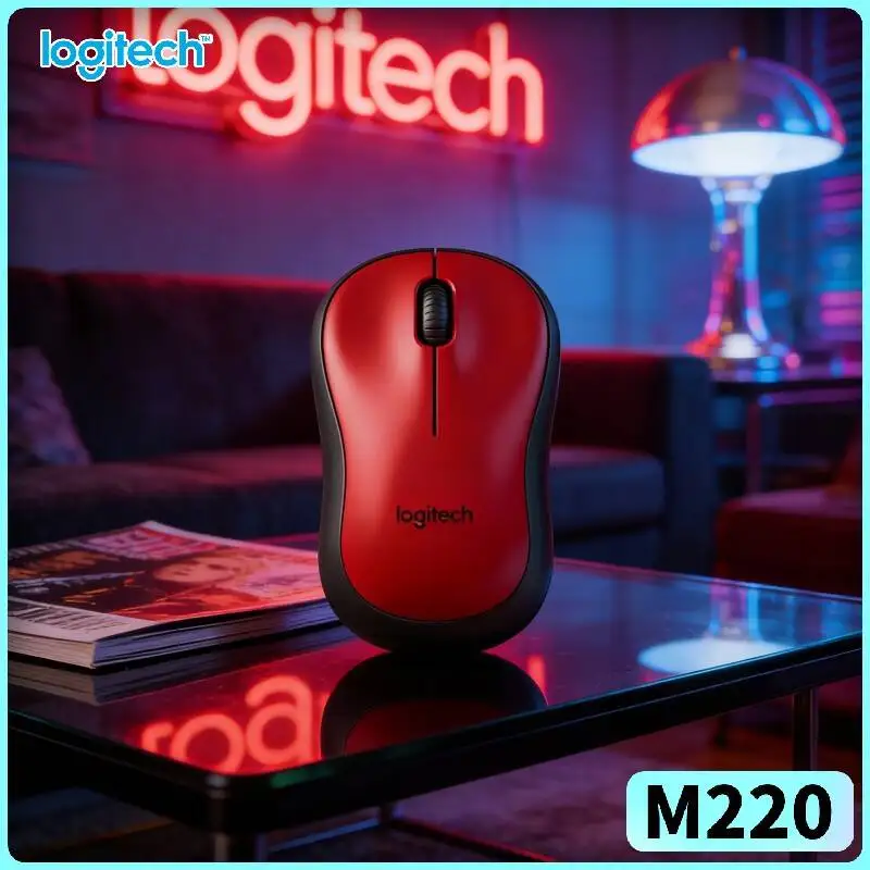 

Logitech M220 Wireless Silent Mouse 10m Stable Range 3 Buttons Compact Design 18-Month Battery Desktop Laptop Tool