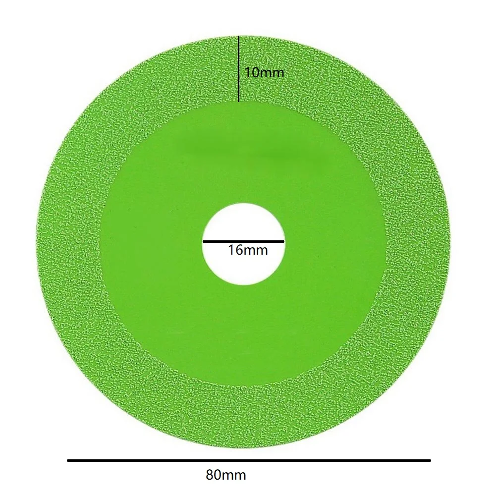 Green Glass Cutting Disc And Other Materials Ceramic Chamfering 60/80mm Diamond High Manganese Steel 10mm 16mm