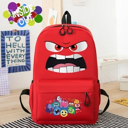 New Inside Out 2 Disney Backpack Kawaii Cartoon Printed Children School Backpack Boys Girls School Supplies Cute Kids Backpacks