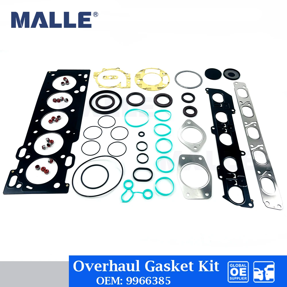 

2.5T Engine Overhaul Gasket Kit 9966385 For Volvo S60 2.5 Less Hole Auto Full Cylinder Head Gasket Repair Set Car Accessories