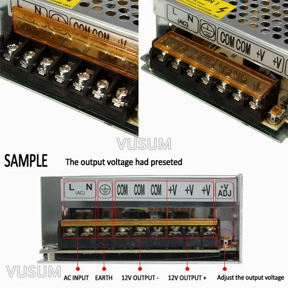 Switch LED power driver 110V 220V AC to DC 5V 2A 6A 10A 20A 30A 40A 50A 60A 72A 5V power transformer