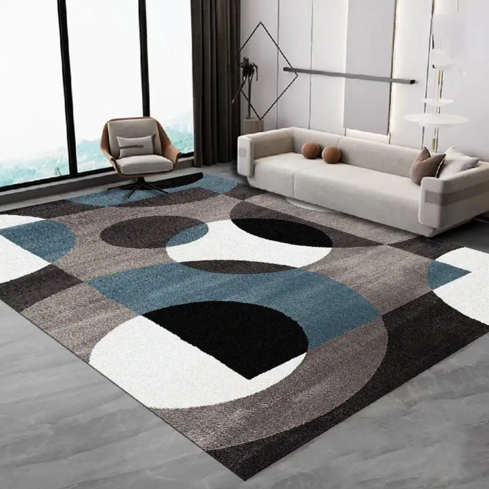 VIKAMA Luxury-Style Geometric Large Area Carpet Anti-Slip Easy-To-Clean Living Room Floor Mat Bedroom Carpet Home Decoration