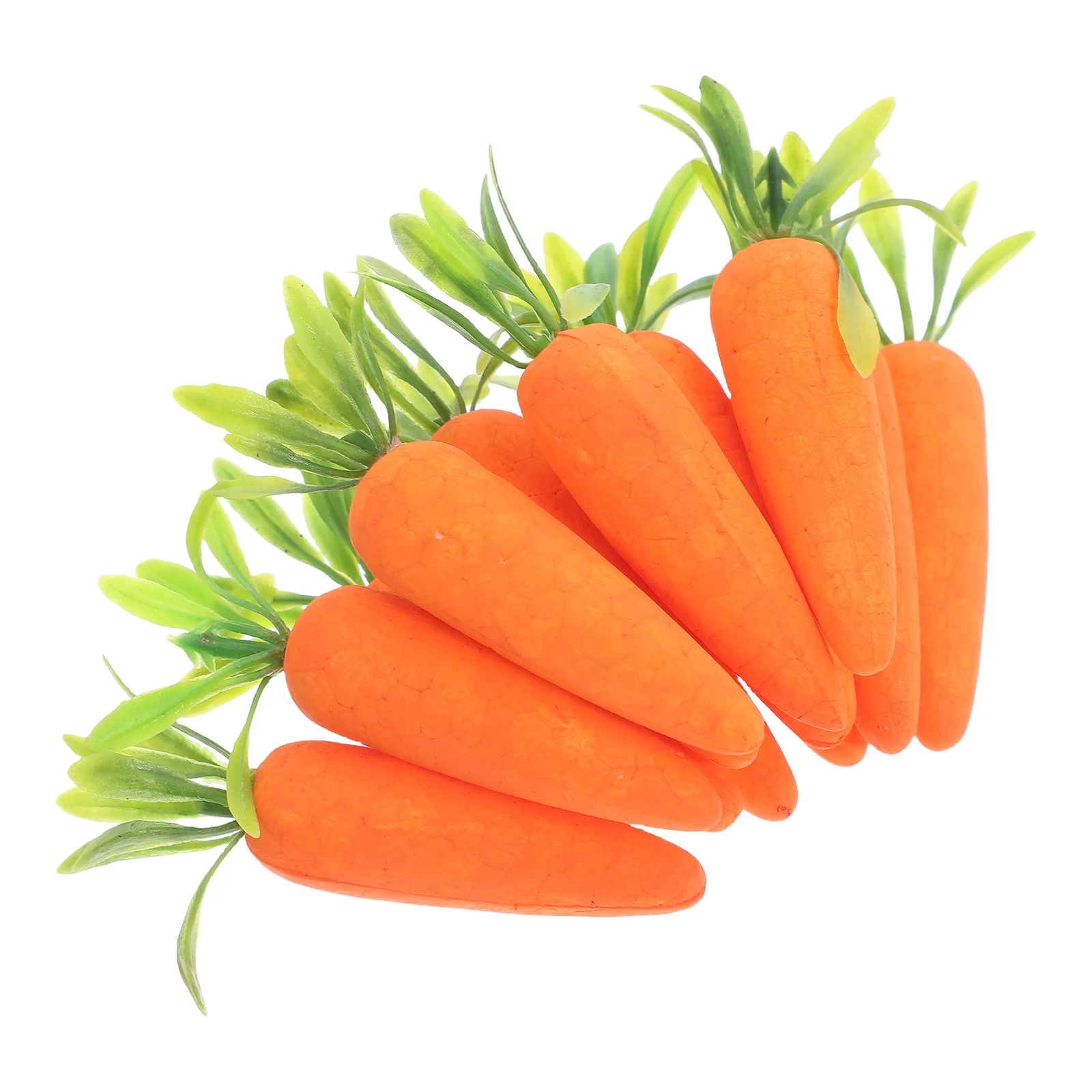 12 قطعة من الجزر الرغوي الواقعي للخضروات الاصطناعية لتزيين عيد الفصح محاكاة واقعية لعرض الطعام والحرف اليدوية DIY للحفلات المنزلية #6