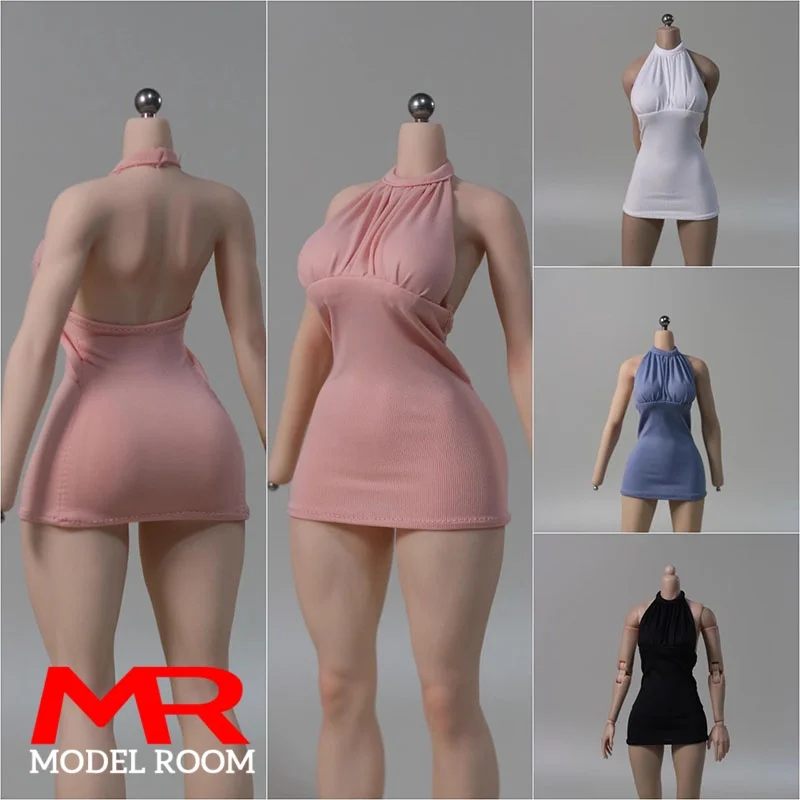 DMTOYS DF093 1/6 échelle femme dos nu robe jupe courte vêtements modèle adapté 12 ''TBL S53 AT203 VCD01 soldat figurine corps