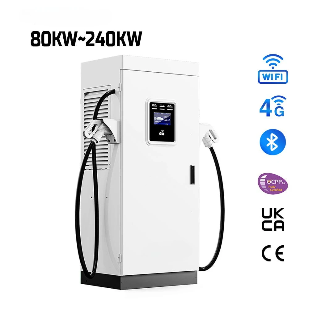 EV Charging Station DC 60kW Fast Charger CCS2 CCS1 NACS Dual Connectors OCPP RFID Card Commercial Fleet Charger