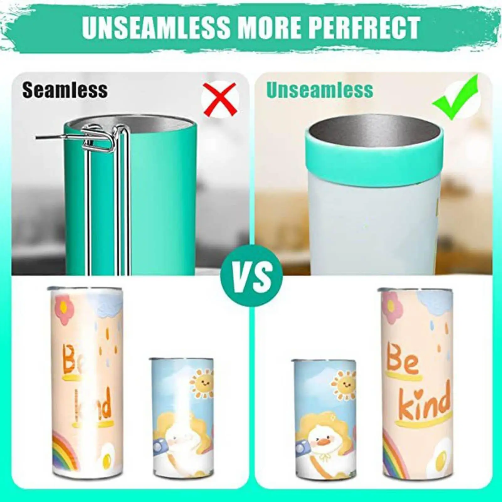 العصابات سيليكون للتسامي بهلوان مرونة تقليل شبح 6 قطع مقاومة للحرارة التفاف الدائري للسفر زجاجة ماء الفن #5