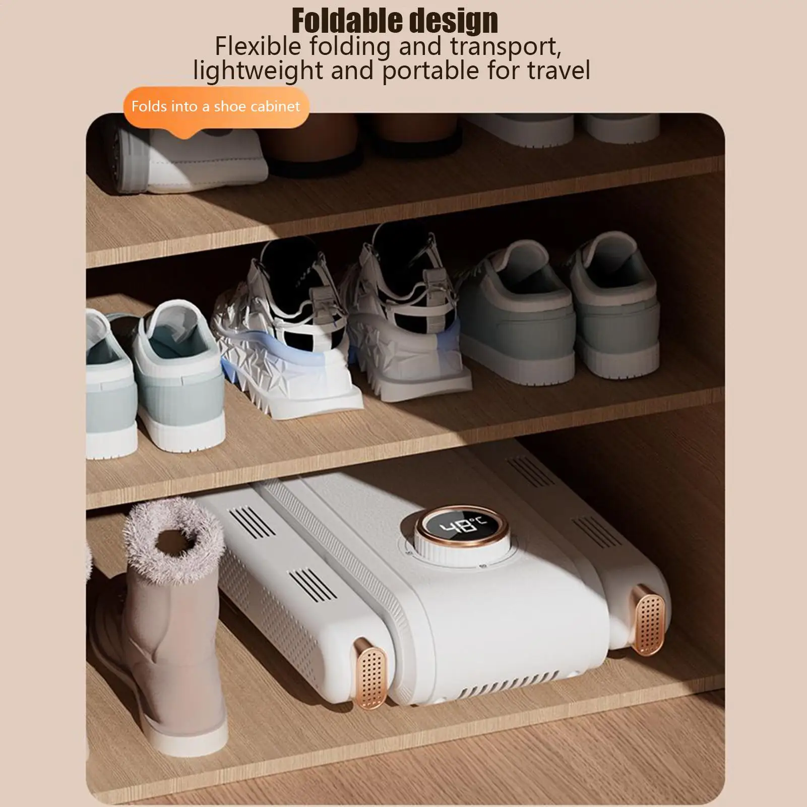 

Shoe Dryer 3 Level Timer Warmer Rack Foldable Ski Boot Dryer For Rainy Seasons Winter Months Gym Outdoor Adventures Work Sites