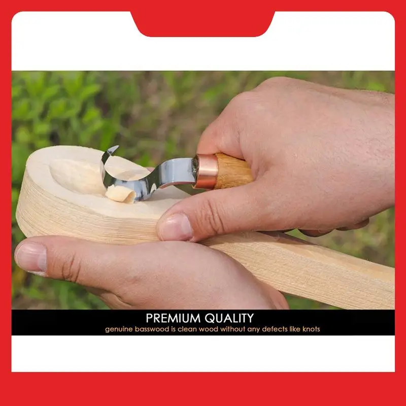 2-pack houtsnijwerk lepel blanco walnoot onvoltooide houten ambachtelijke whittling kit voor beginnende kinderen totale lengte ongeveer 16,1 cm