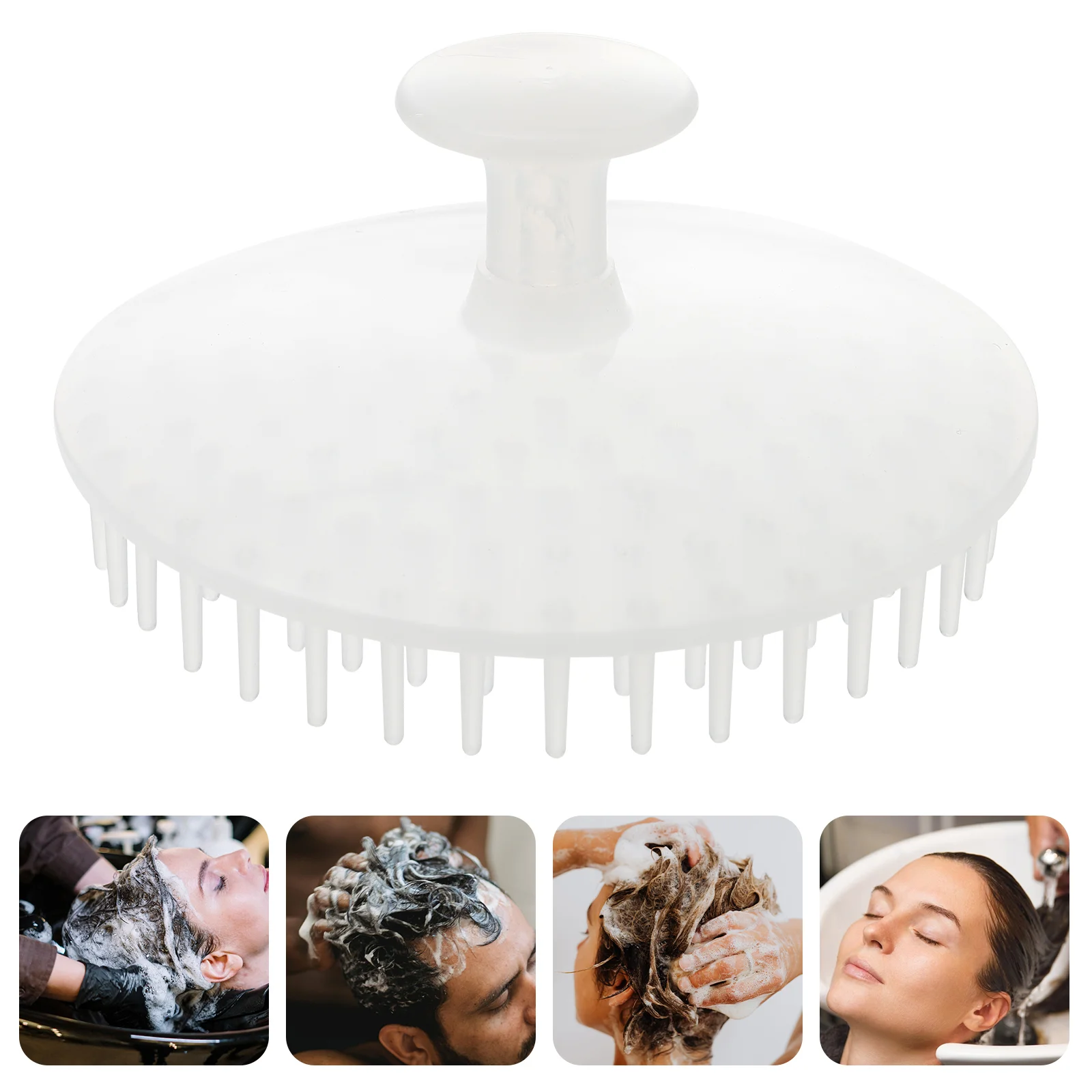 

2 Pcs Shampoo Brush Bathroom Bathing Shower Hair Cleaning Massager Girls Head Scalp Hand Held