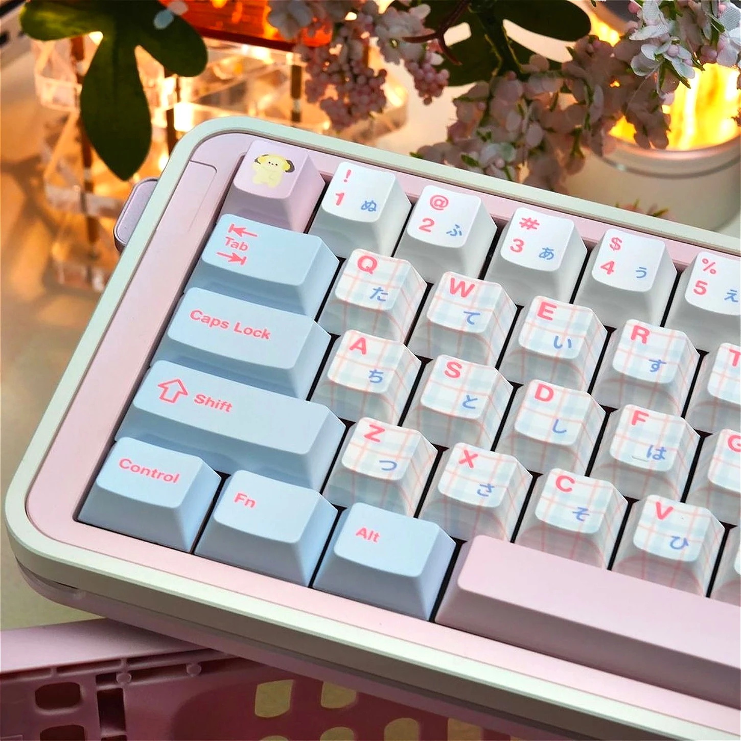 Chalk Dog Series Cherry Key Cap Kit PBT Two Options Suitable for 61/65/75/87 Personalized Mechanical Keyboard