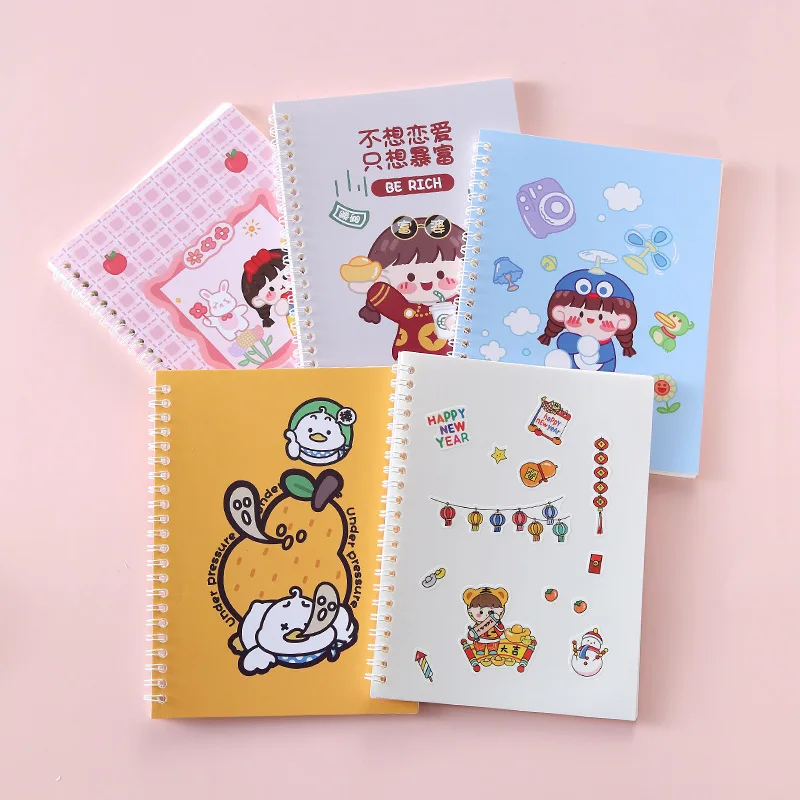 A5 24Sheets Sticker Book Collecting Album Cute Cartton Reusable Release Paper Handbook for DIY Scrapbooking Stickers Organizer