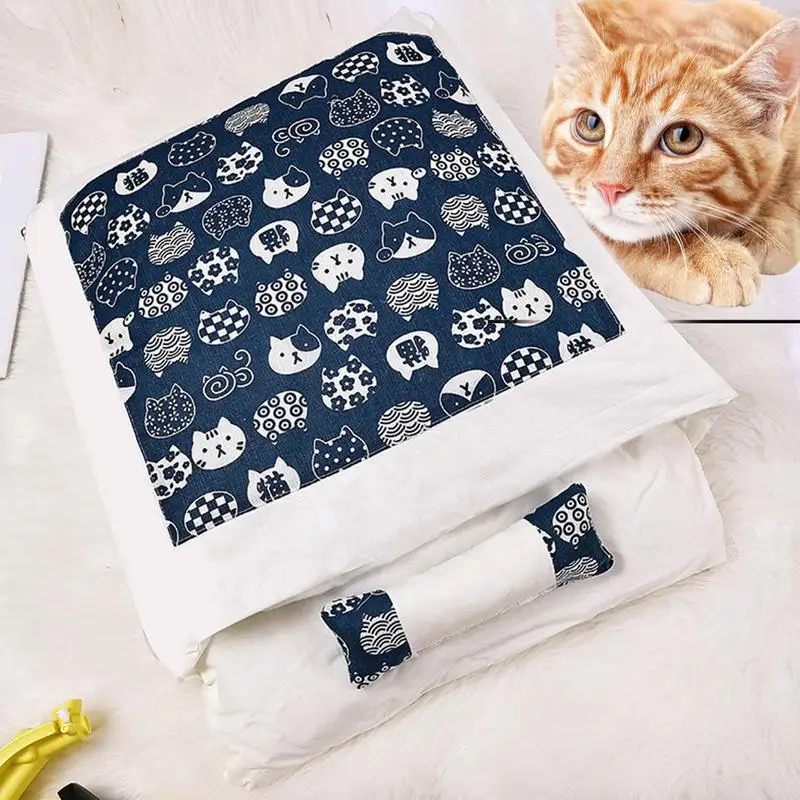 Cat Sleeping Bag Pet Sleeping Bag Bed Soft Washable Cat Beds Pet Mat Warming Pad Sack For Small Cats Medium Dogs Pets