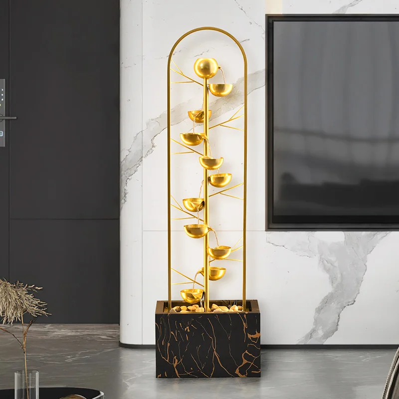 Flowing water fountain floor-to-ceiling living room entrance circulating water housewarming opening gift high-end ornament