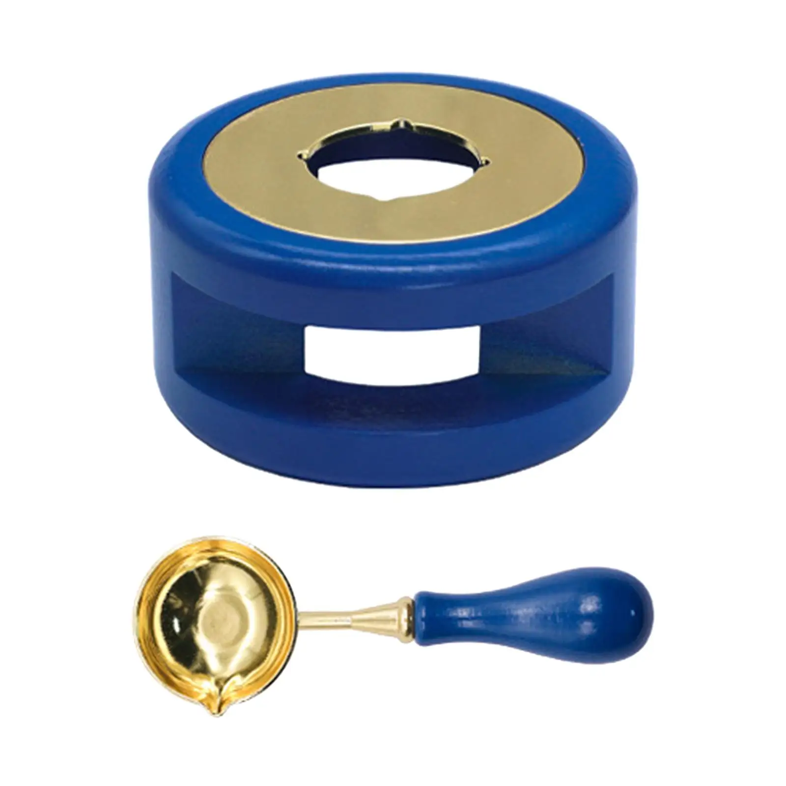 Wax Seal Melter Wax Spoon and Furnace Copper Wood Set Easy to Use for Envelope Seal and DIY Crafts