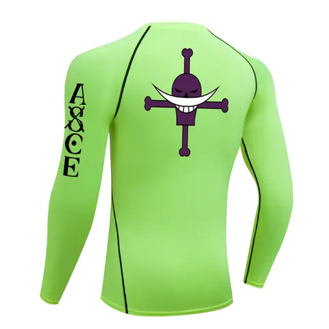 Herr Rashguard Anime Manga Tryck Gym Kompressionströjor Fitness Snabbtorkande Rashguard Sport Toppar T-shirts Utomhus Sommar SPF 60 Herr 6 best sales anime rashguard - №1