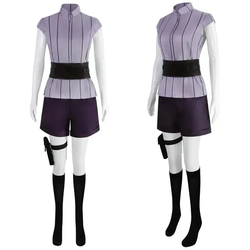 

asdh8@Bear's Den Hyuga Hinata Cosplay Costume Wig Women Outfits Halloween Carnival Party Suit Hyuuga Ninja Cosplayer Purple New
