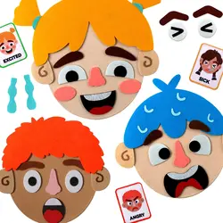 Bambini Social Emotional Learning Busy Board con 9 carte di emozione per i volti giochi apprendimento prescolare giocattoli sensoriali per la terapia dell'autismo