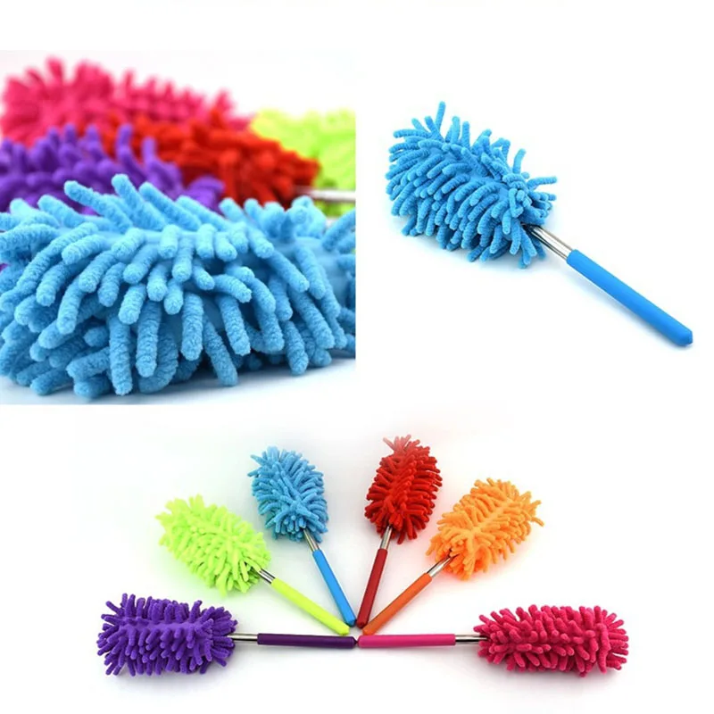 Soft Microfiber Duster Brush Extendable Hand Dust Cleaner Anti Dusting Brush Home Air-condition Furniture Shutter Cleaning Tools