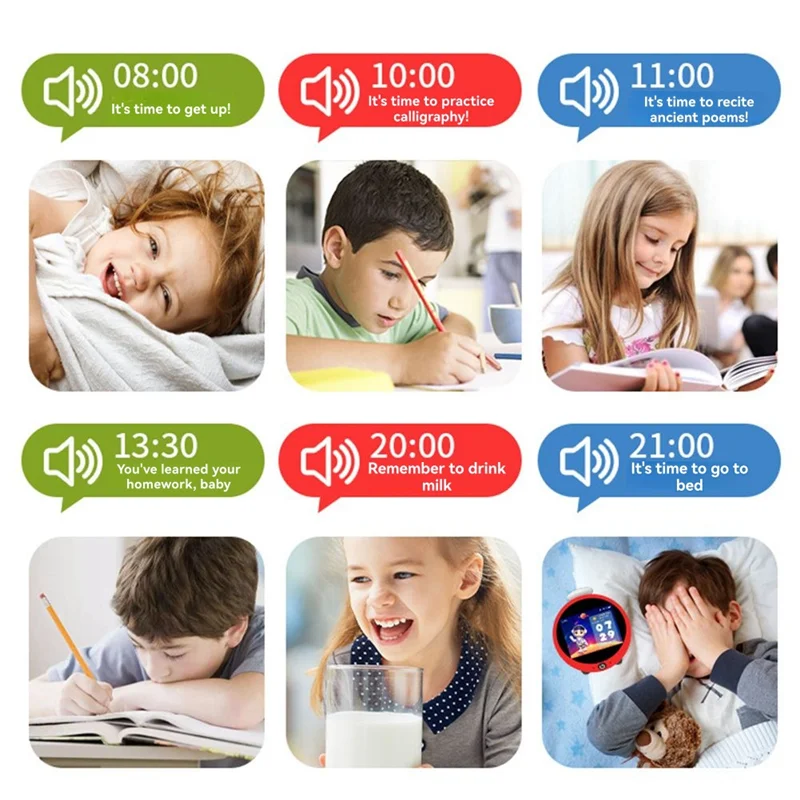 BNVN-Sound Alarm Clock Electronic Alarm Clock With Lcd Touch Screen Desktop Decoration