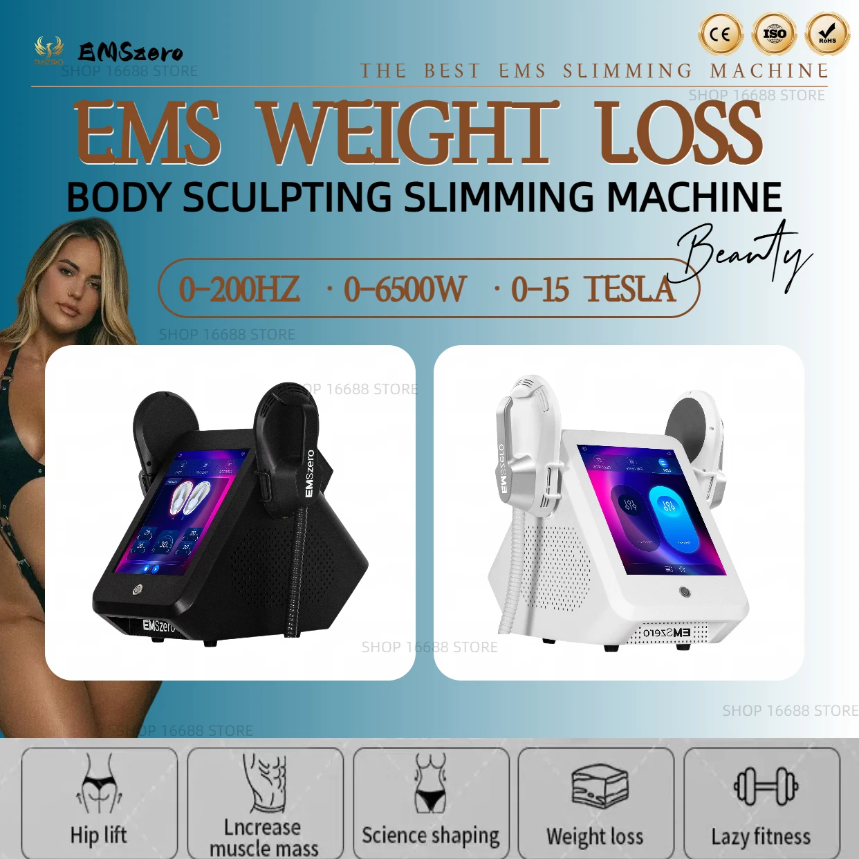 

Professional EMSzero Muscle Stimulation NEO 6500W RF Machine EMS Body Sculpting Equipment Fat Burning Slimming