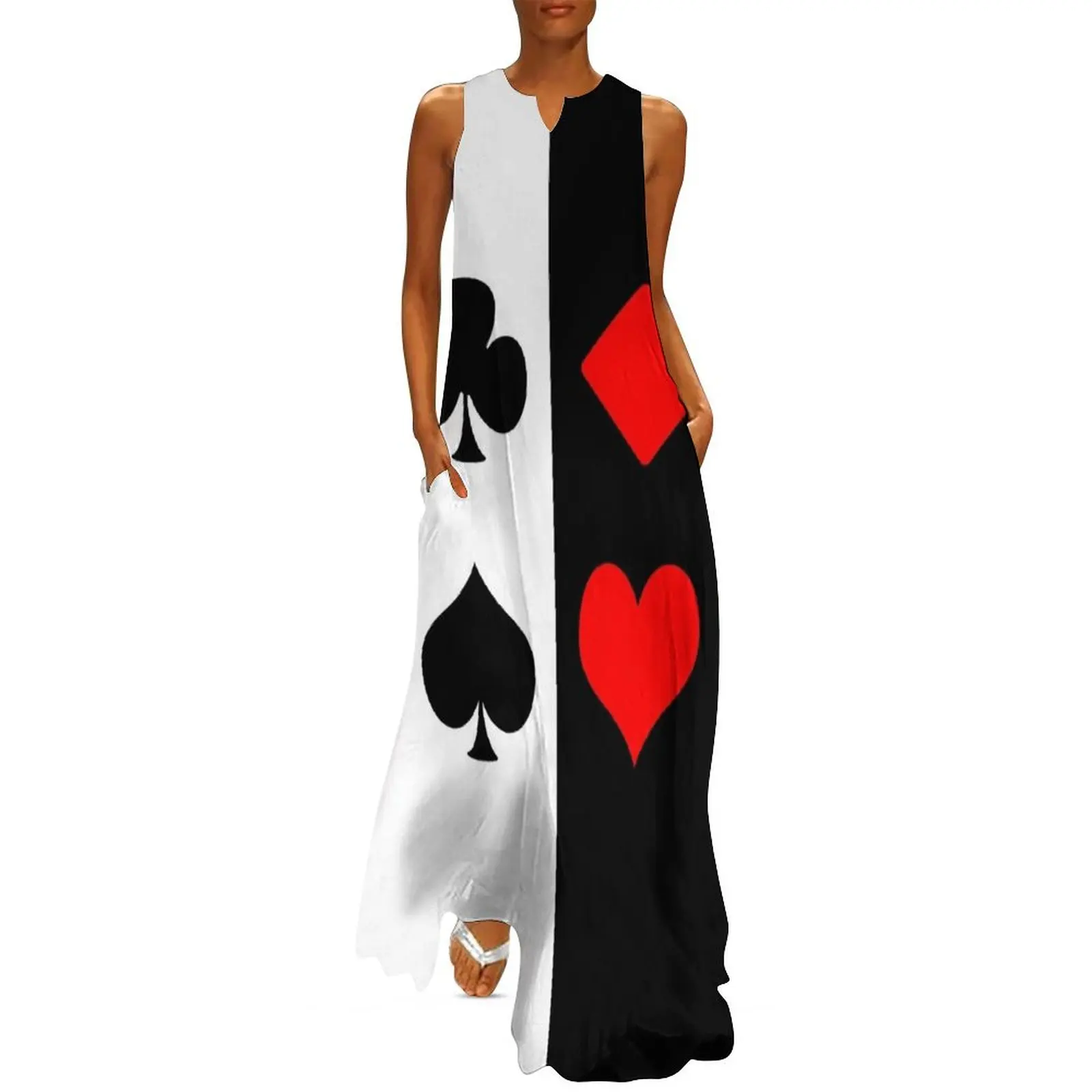 

Bold Mod Design of the Four Card Suits Long Dress Prom gown long dresses for women Women dresses summer clothes for women Dress