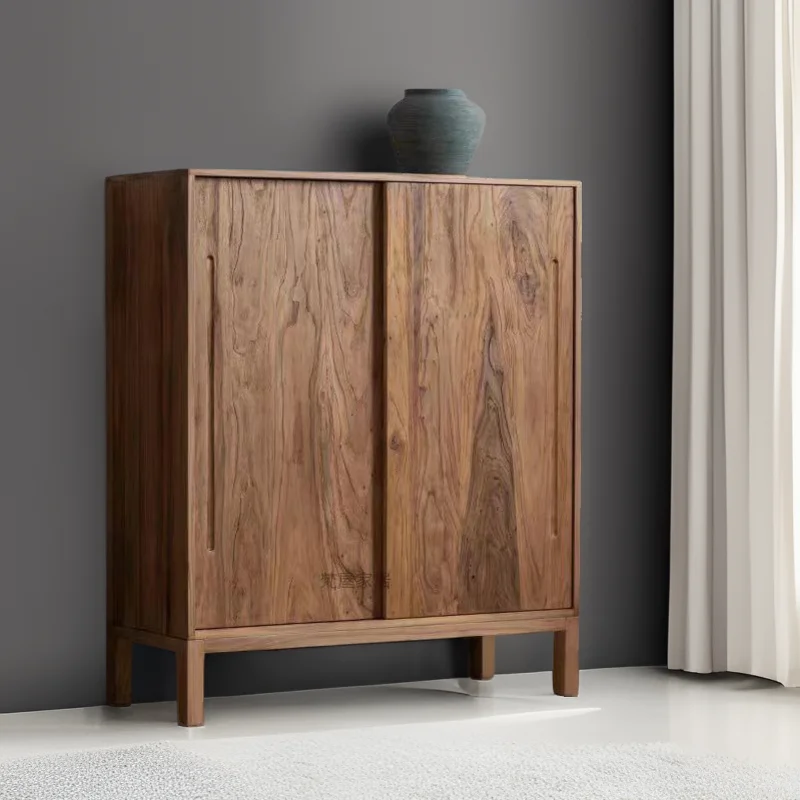 

Современный простой средневековый обеденный боковой шкаф для чая, черный шкаф для хранения обуви