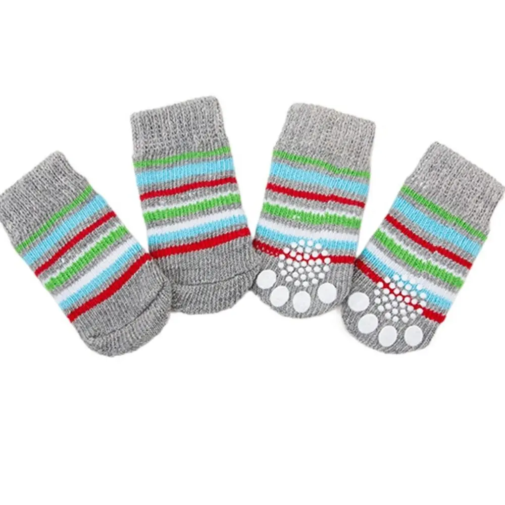 Warm Winter Breathable Freeze-proofing Anti slip Soft Puppy Socks Pet Foot Cover Cat Socks Dog Paw Protectors