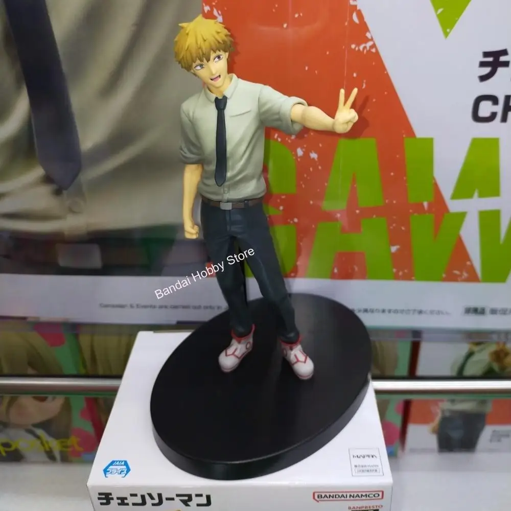 In Stock Bandai Original Genuine Banpresto Anime Chainsaw Man Chain Spirits Vol.1 Denji 16cm Collections Model Toy Figures Gift view 5