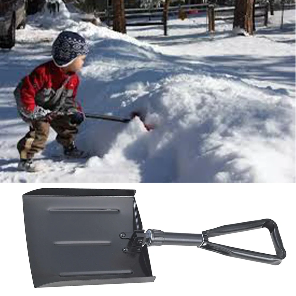 Folding Snow Shovel For Car Lightweight Snow Shovel With Ergonomic Handle Multifunctional Portable Utility Shovel ﻿