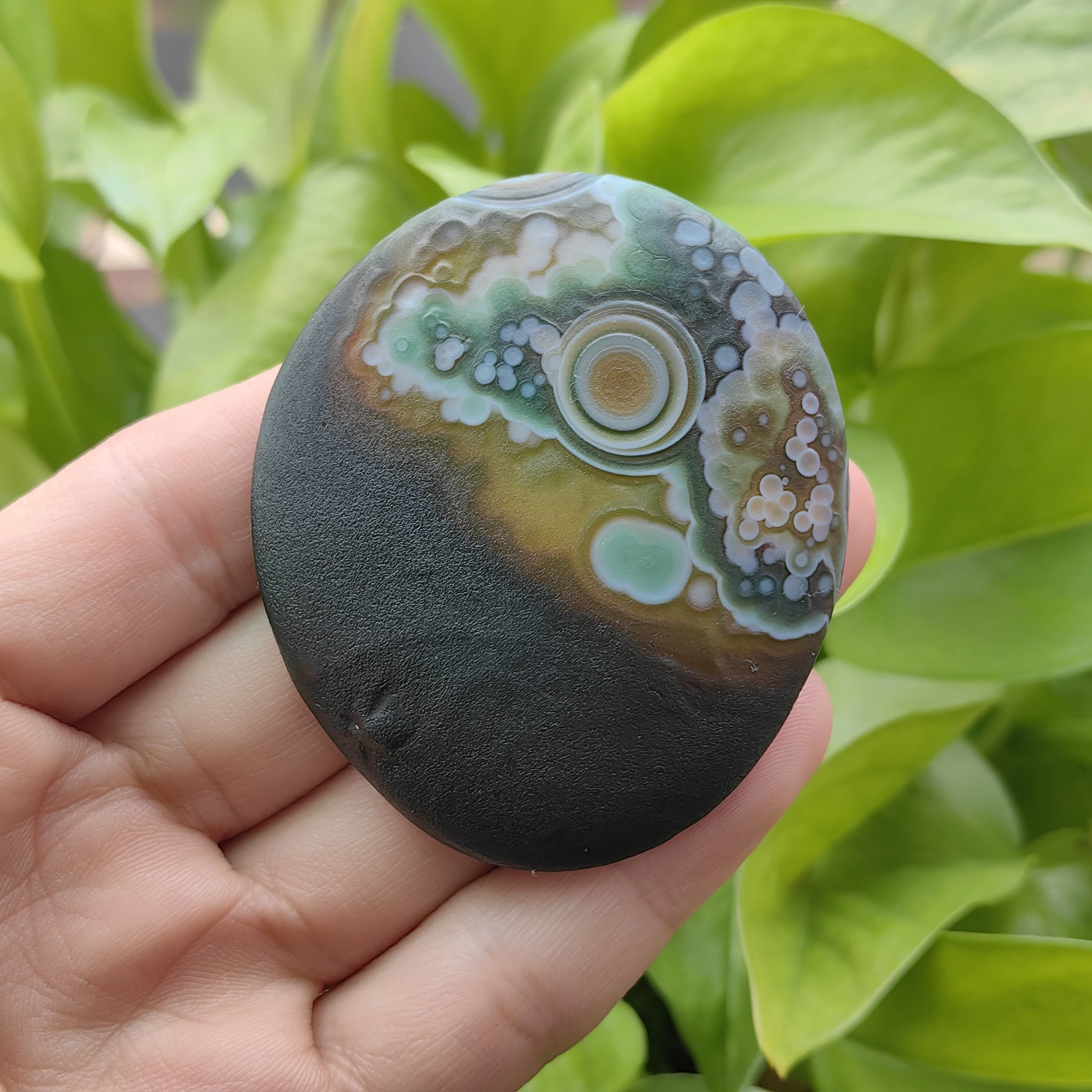 Pure Natural Divine Eye Agate Gobi Rough Stone Palm Stones Mineral Specimen Good Luck Talisman DIY Jewelry Making Home Decor - view 6