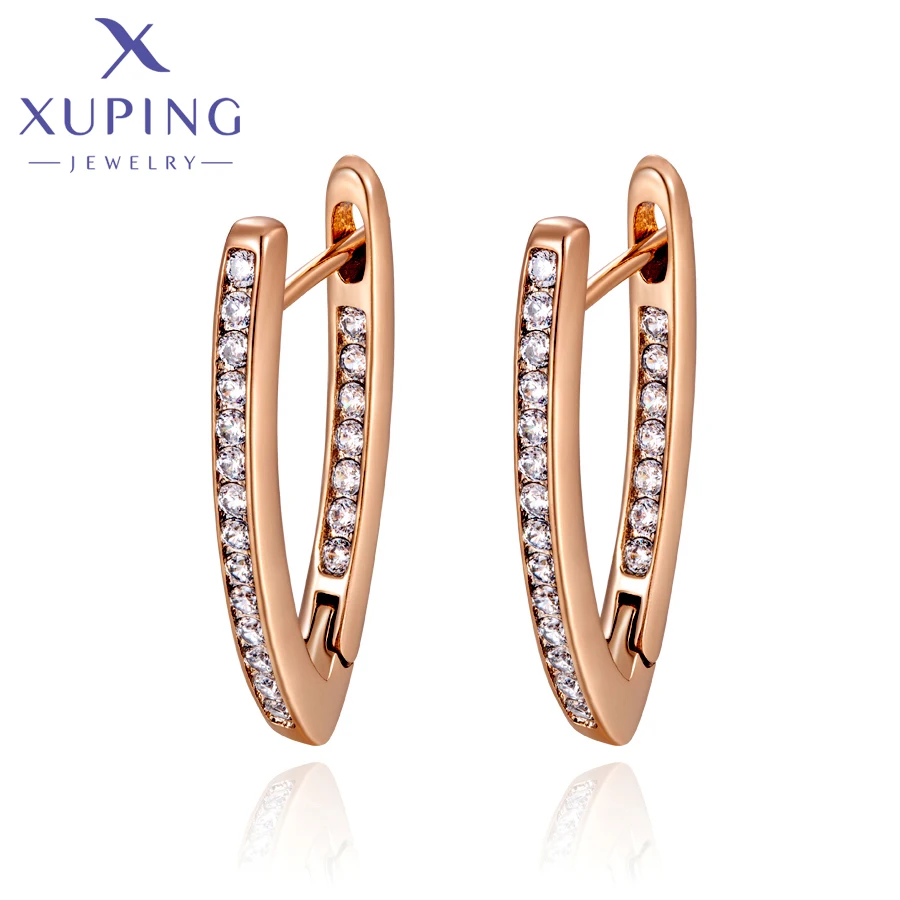 Xuping Jewelry Fashion Popular Classic Huggies Earring with Gold Color for Women Girl Mother's Day A00718531