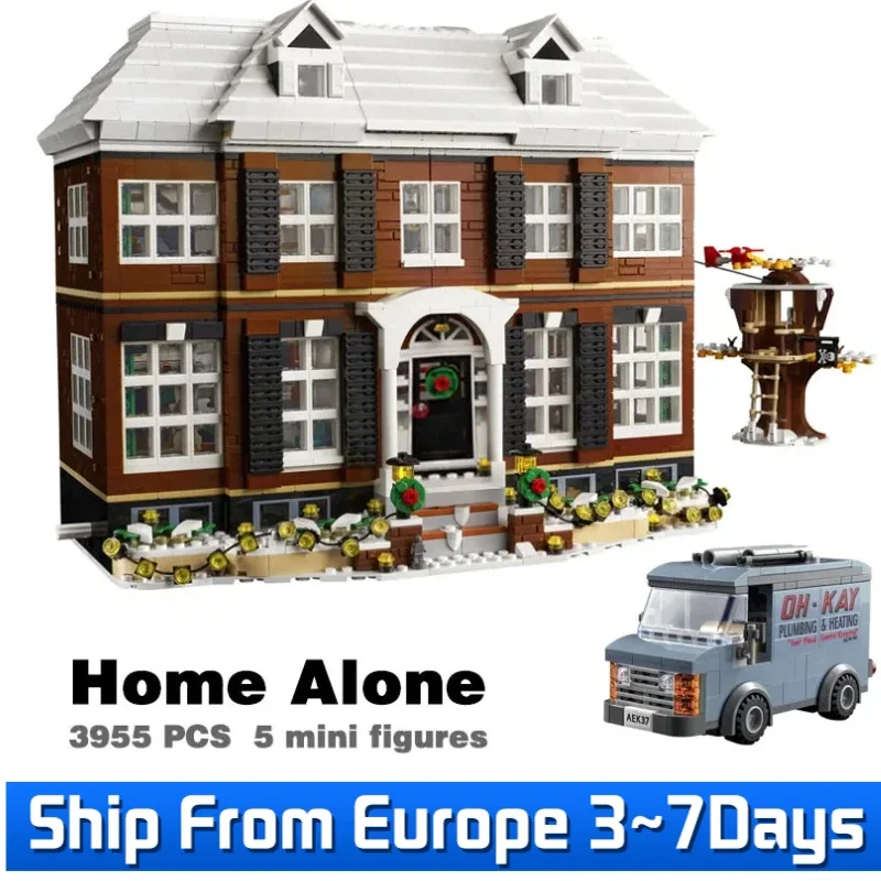 3955Pcs Home Alone Building Block Building Model Assembled Building Block Toy Boy Adult Toy Birthday Gift Compatible 21330