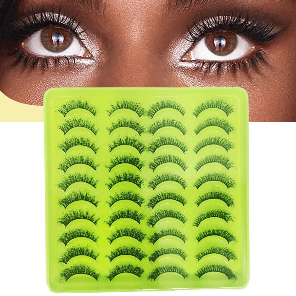 20 Pairs 5D Mink Eyelash Mix Styles Volume Fluffy Wispy Thick Lash