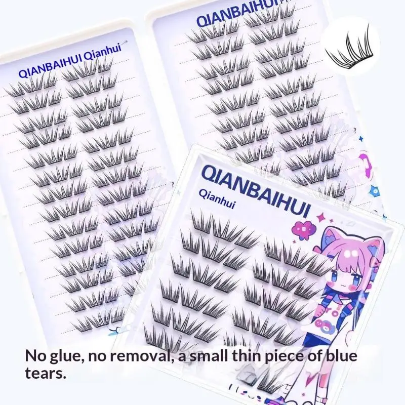 ขนตาปลอมแบบกลุ่ม 36/168 DIY  ขนตาปลอมแบบไม่ต้องใช้กาว ขนตาปลอมธรรมชาติ ขนตาปลอมสไตล์มังงะ ขนตาปลอมนุ่ม สำหรับแต่งหน้าประจำวัน