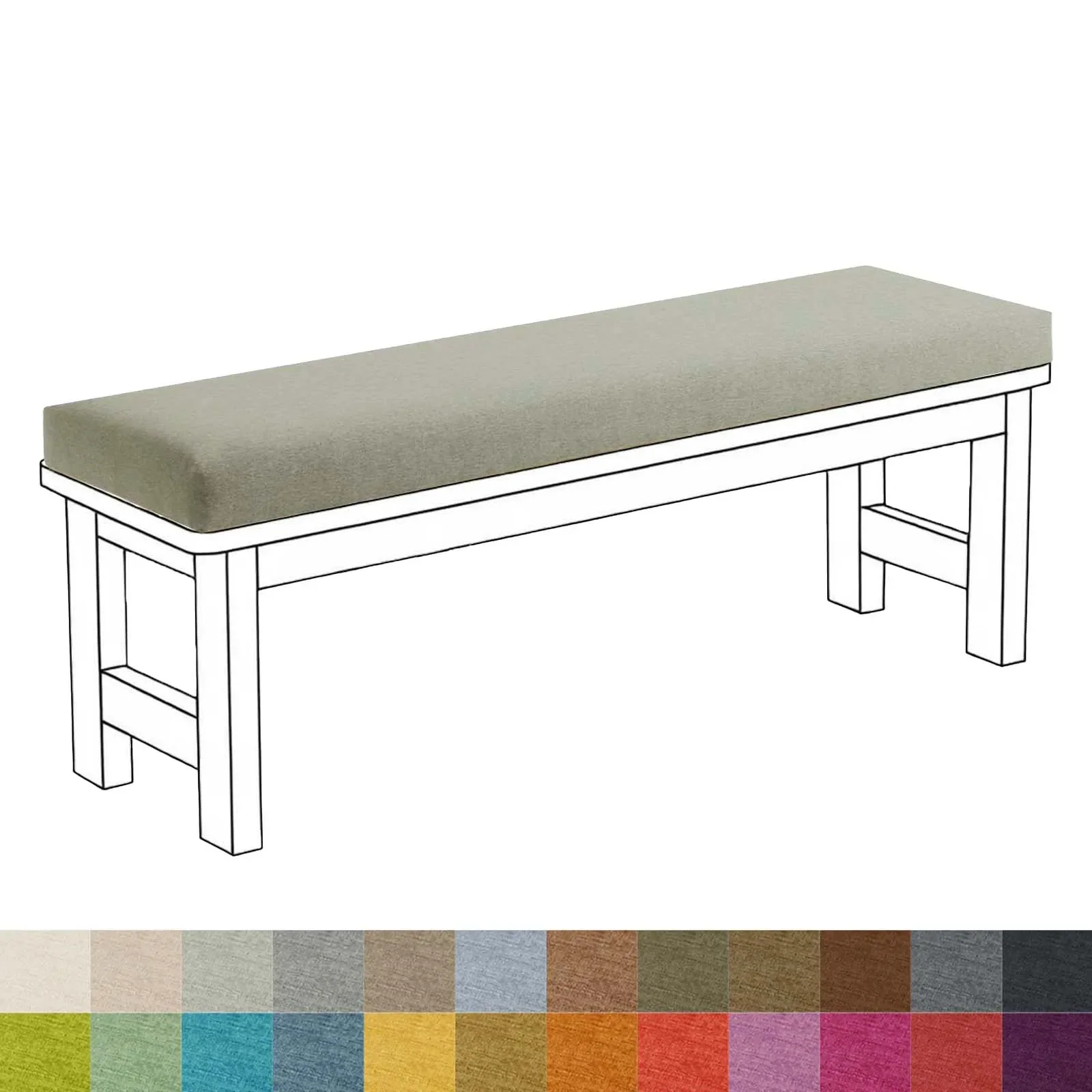 Terrasmeubilair Kussens voor zitplaatsen, tuinbankkussen voor binnen/buiten, op maat gemaakte zitkussens voor stoel/bank/terras/theekamer