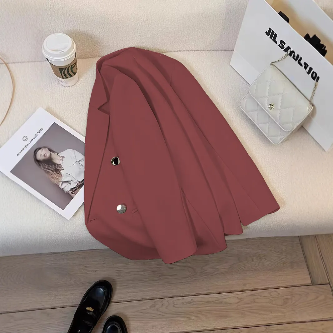 

Women's Spring Autumn Commute Jacket Small Design Sense New Style 2025 Polyester Thin Folded Line Business Suit Coat