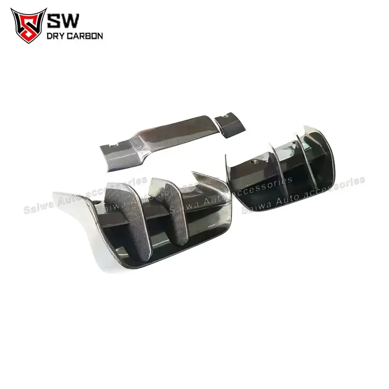 

2pcs Rear Bumper Diffuser Splitter Cover For i8 2014-2020 Real Carbon Fiber Car Boot Lower Guard Plate Spoiler Bodykit FRP