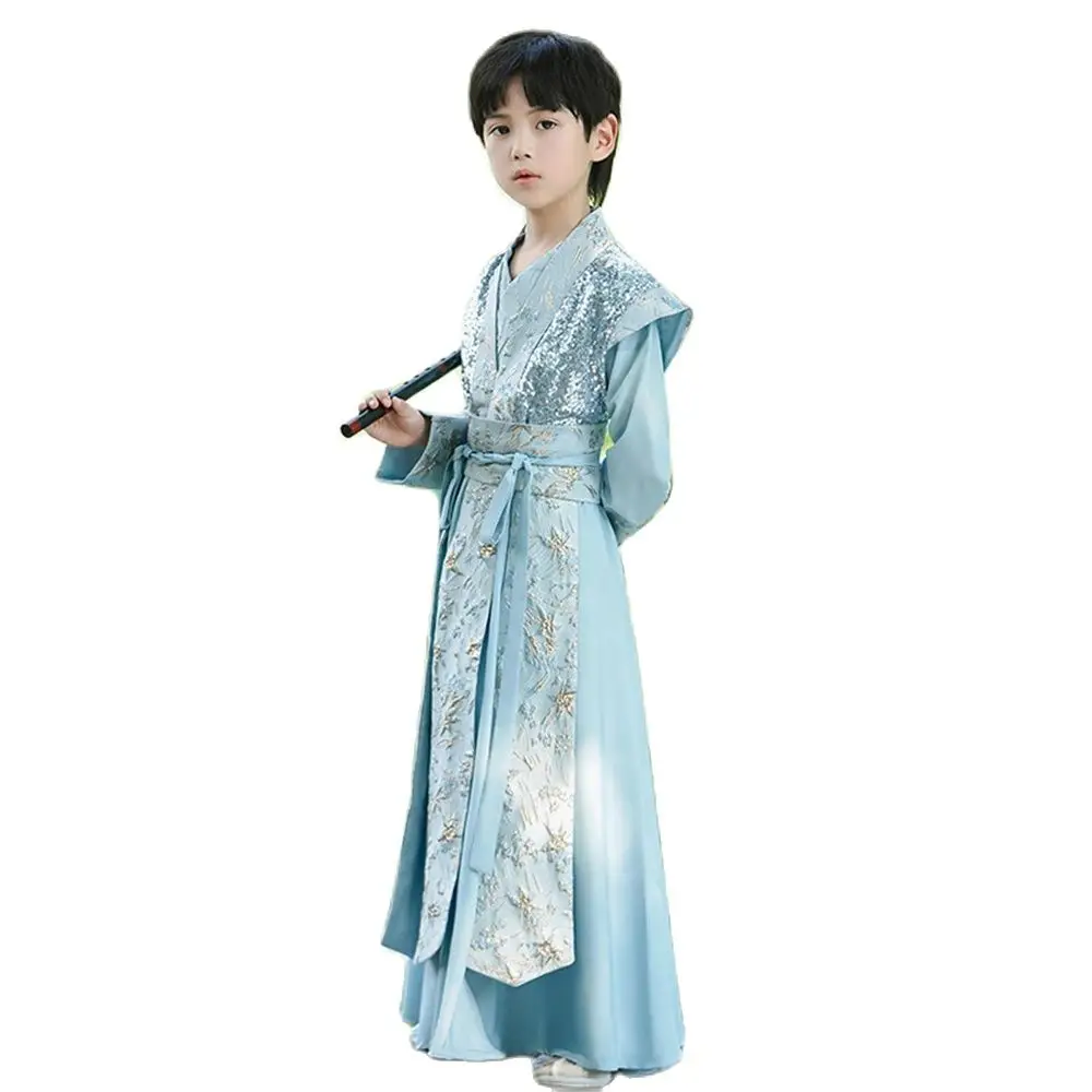 Autunno nuovi ragazzi bei Hanfu Set bambini Costume antico tradizionale cinese spadaccino Tang Suit Performance Costume Outfits