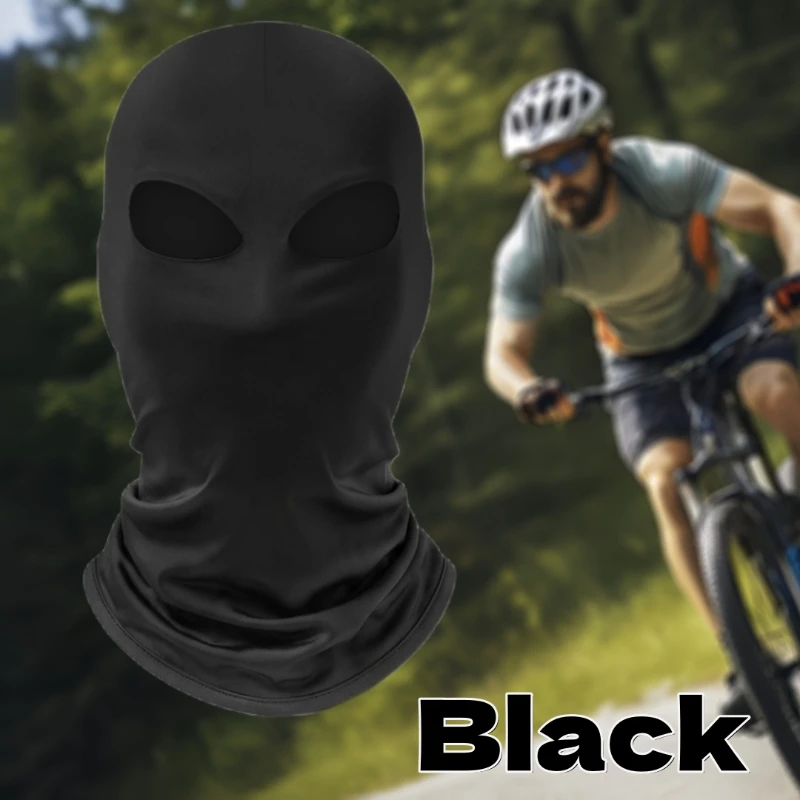 Black Full Face No Hole Cover Hat Women Men Cs Balaclava Cap Sun Uv Protection Bike Motorcycle Multi-Hole Ski Mask - view 3