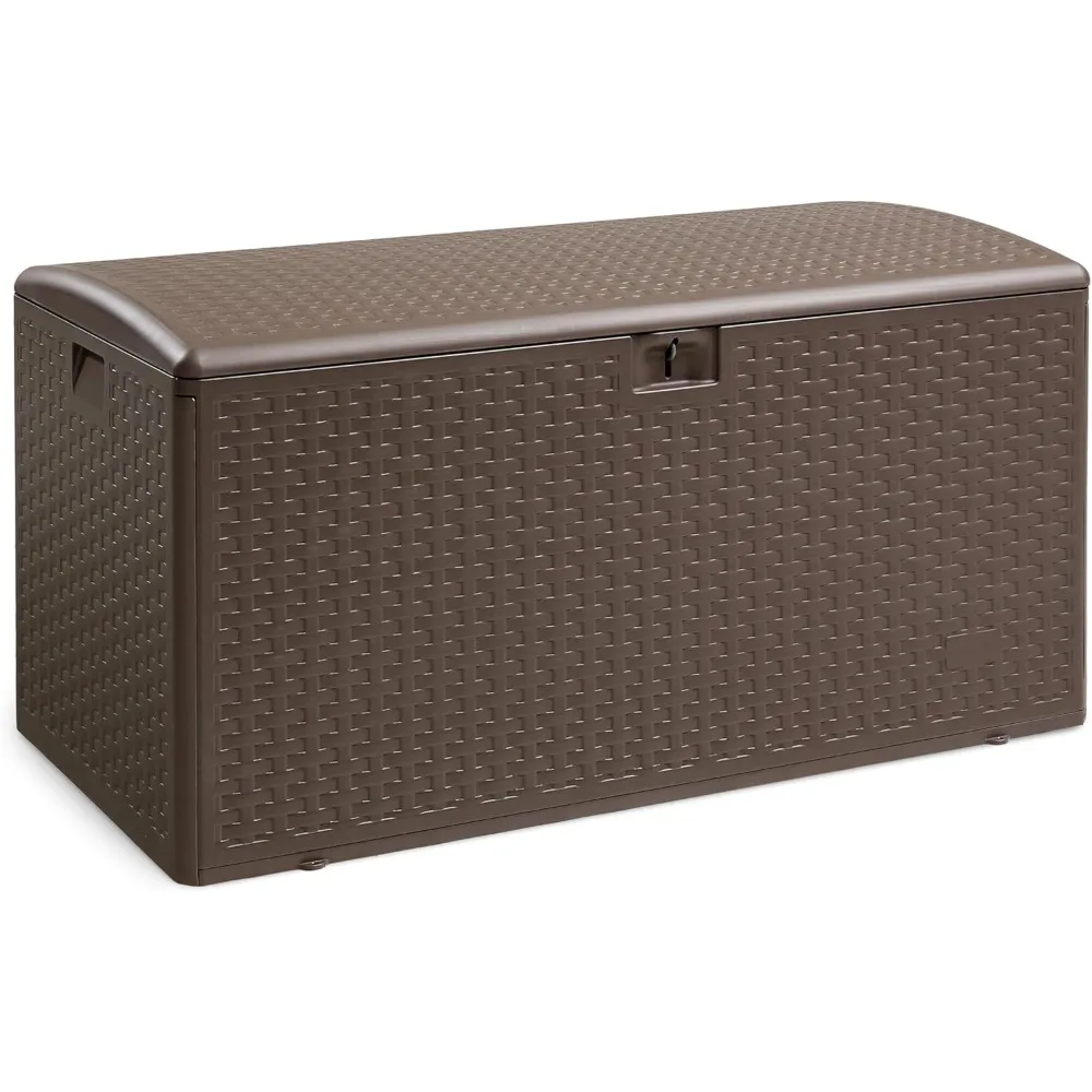 

Amazon Basics Brown 99 Gallon Outdoor Storage Deck Box with Lid