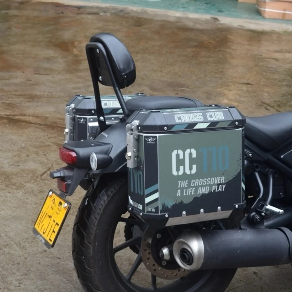 For HONDA Rebel 300 Rebel 500 CMX300 CMX500 side box tail box three boxes 18 liters aluminum alloy side box for rebel 300 cm 500